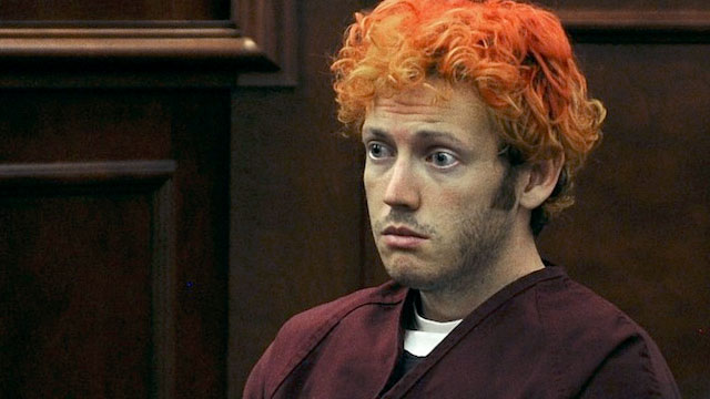 CINEMA SHOOTING SUSPECT. James Holmes appears in court at the Arapahoe County Justice Center July 23, 2012 in Centennial, Colorado. Holmes, 24, is accused of shooting dead 12 people and wounding 58 others at a cinema Friday in Aurora, outside Denver, as young moviegoers packed the midnight screening of the latest Batman film, 