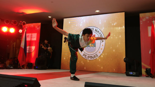 BALANCING ACT. A member of the Philippine Buddhacare Academy shows off his skill on stage