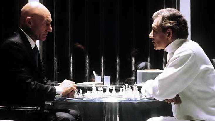 OLDER AND WISER. Patrick Stewart as Professor X and Ian McKellen as Magneto in 'X-Men.' Screen grab from the X-Men Movies Facebook page
