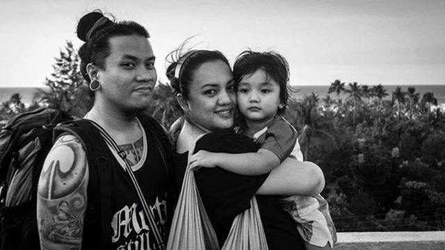 GONE, MISSING. Tattoo artist and band bassist Agit Sustento and wife Geo died in the storm surge in Tacloban. Their 3-year-old son Tarin is missing. Photo by Francine Kelly