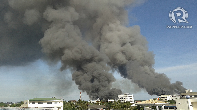 FRIDAY FIRE. Two fires occur in Sta Catalina, Zamboanga City on Sept 13. Photo by Xeph Suarez