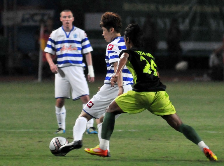 FINED. Persebaya Surabaya in a friendly game with the Queens Park Rangers in Surabaya, East Java, in 2012. File photo by AFP 