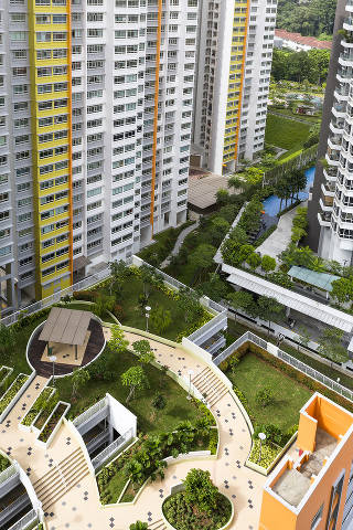 GREEN SCENE. Eco-friendly buildings feature plenty of vegetation that help cool the air and reduce rainwater run-off