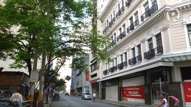 PROMISING CULTURAL HUB. Some old buildings in Escolta have been successfully restored and are waiting for tenants. All photos by Pia Ranada/Rappler