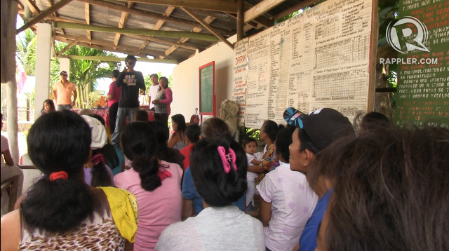 AVENUE FOR EDUCATION. Purok Paypay members listen to a purok coordinator explain health issues that may arise from the approaching El Niño