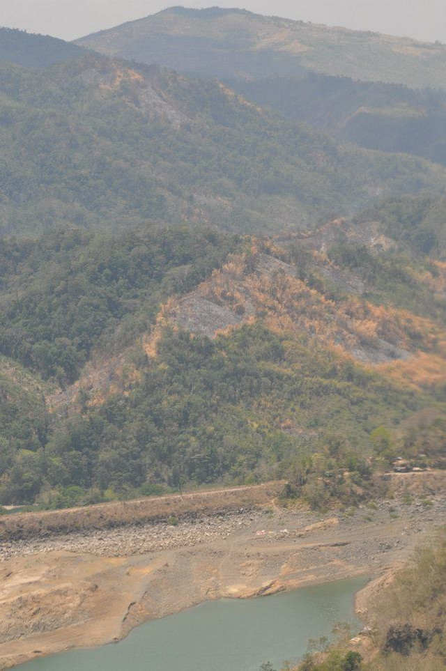 DEFORESTED. Burnt parts of the Ipo watershed are beside a river that leads to Angat Dam. Photo by Brother Martin Francisco 