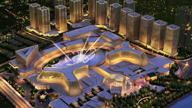 Photo shows the artist's rendition of the Okada group's Manila Bay Resorts in the Entertainment City in Manila