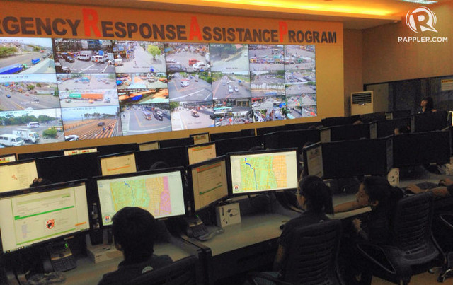 EYES AND EARS. Manila's emergency response center is used to monitor the quake drills that will simultaneously happen across the city. Photo by David Lozada