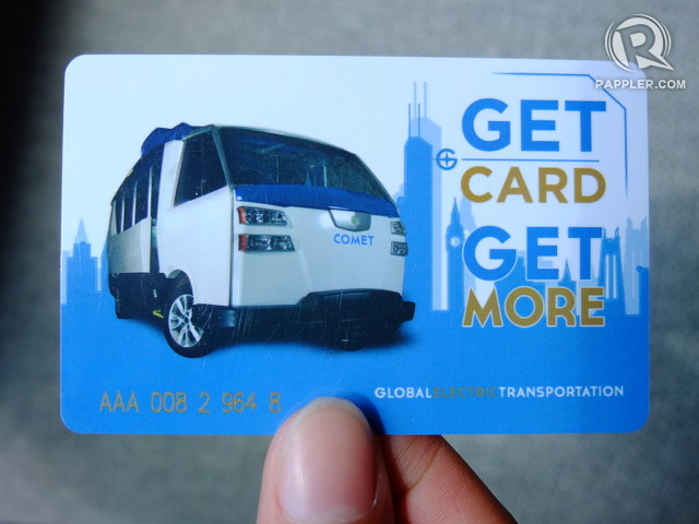 GET CARD. Passengers buy a reloadable GET Card that has a unique card number. Photo by Pia Ranada/Rappler