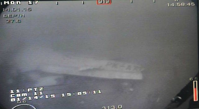 Image that appears to show the wing of the crashed jet.