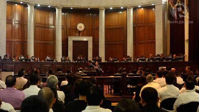 ORAL ARGUMENTS. It's the Congress turn to defend the Aquino government's stimulus program. File photo by LeAnna Jazul/Rappler