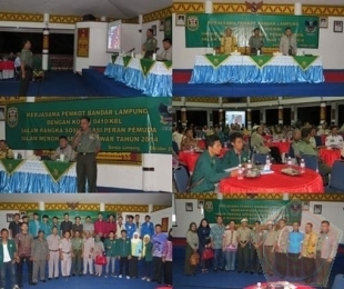 'SOCIALIZATION'. A conference organized by the Indonesian army in Bandar Lampung on October 23, 2014 on the role of the youth in facing the 'proxy war'. Photo from the TNI website. 