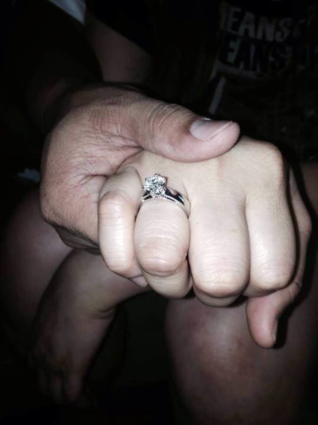 WEDDING BELLS. Marilou "Malot" Galenzoga's engagement ring. Photo by Carlyn Ann Galenzoga