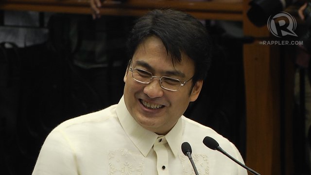 REVILLA LIST. Senator Bong Revilla's much-awaited 'revelation' on the pork barrel scam on June 9, 2014, turns out to be a list of people he is thankful to in his political career. Screengrab from Rappler live stream