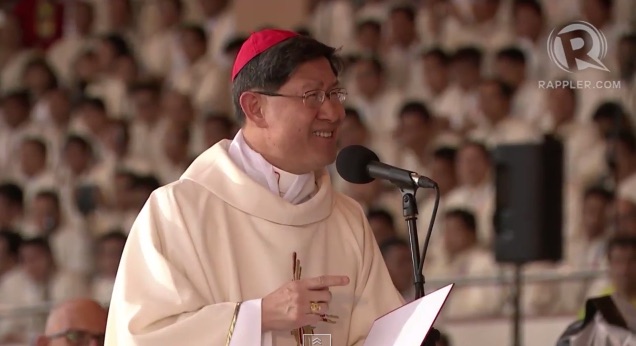'SEND US.' Tagle promises Pope Francis Filipinos will be 'missionaries of light.' Rappler photo