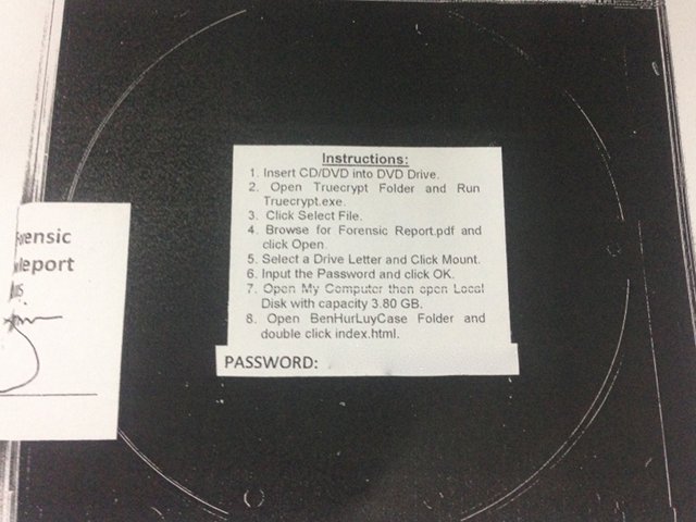ENCRYPTED FILES. The NBI encrypted Benhur Luy's files, and listed down these instructions to decrypt the records when it submitted a copy to the Senate. Guingona released the CD to the media. 