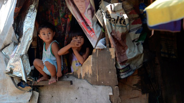 POOR CHILDREN. Children are among the poorest basic sectors in the Philippines. Photo by Jay Directo/AFP