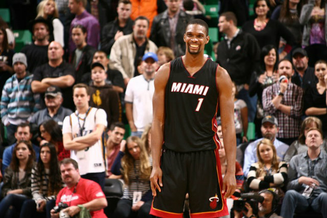 BOSH-AMANIA. Chris Bosh will sit out indefinitely with a strained calf. Photo by Melissa Majchrzak/ NBAE /Getty Images /AFP