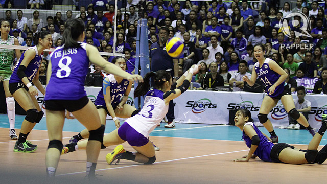 GET THAT BALL. Former Ateneo libero Denden Lazaro will display her skills for United VC in the PSL. File photo by Josh Albelda/Rappler