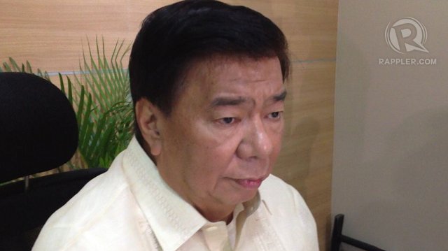 COURTESY. While there's no law on this, Senate President Franklin Drilon says he will ask the arresting officer to observe institutional courtesy in the event warrants are issued against 3 senators. Photo by Ayee Macaraig/Rappler