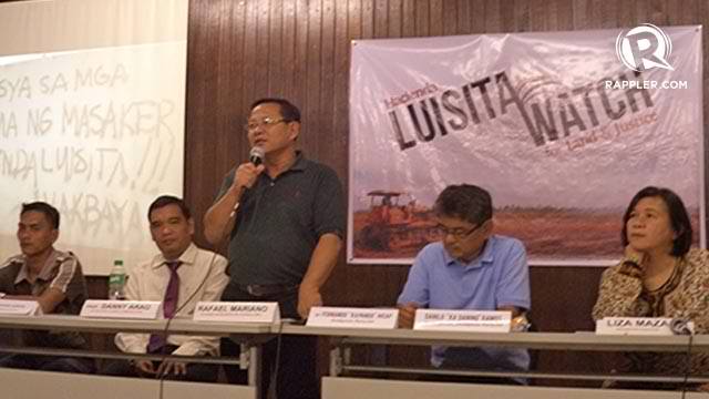 LUISITA WATCH. A group of advocates and NGOs supporting Hacienda Luisita farmworkers came together and launched 'Luisita Watch,' which aims to raise awareness about the struggles of Luisita farmworkers. Photo by Fritzie Rodriguez/Rappler