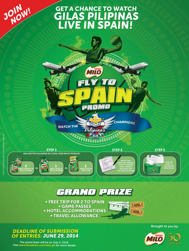 FLY TO SPAIN. Get a chance to watch the Gilas Pilipinas on the hard court live.