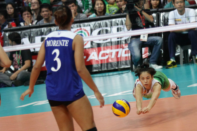 The La Salle Lady Spikers never stopped trying. Photo by Josh Albelda