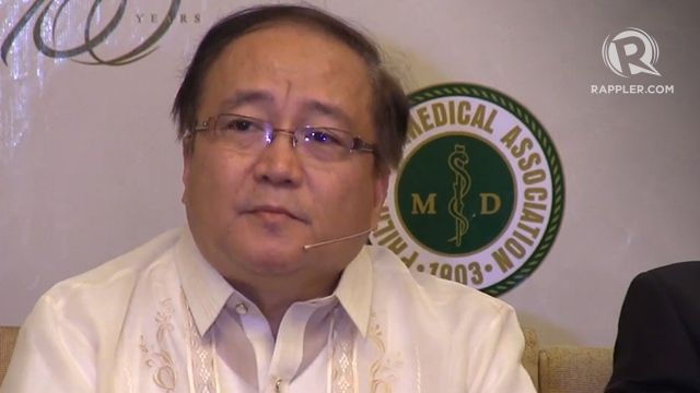 TAX EVASION? The Department of Justice finds probable cause for the filing of a tax evasion case against former Philippine Medical Association president Leo Olarte. File photo by Rappler