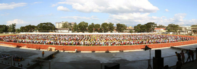 Thousands of students from Cagayan State University will dance in the opening ceremonies of the 2015 SCUAA National Olympics in the Cagayan Sports Complex. Photo by Raymon Dullana