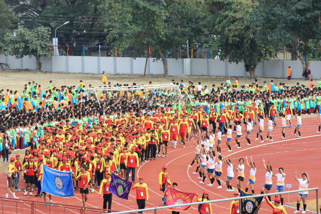 The Ilocos region marches during the opening of the SCUAA National Olympics. Photo by Maricris Mendez