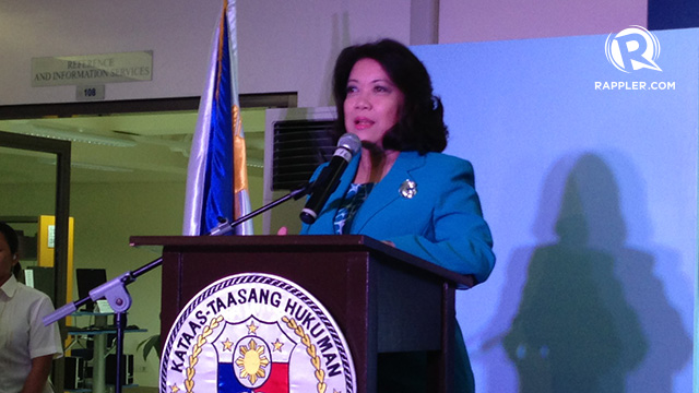 E-SUBPOENA. Chief Justice Maria Lourdes Sereno foresees courts issuing electronic subpoenas. File photo by Chay Lazaro/Rappler