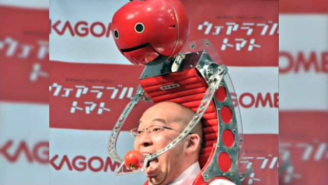 TOMATO BUSINESS. A Japanese juicemaker creates a robot that will feed you tomatoes. Screenshot from YouTube.com/Technology News