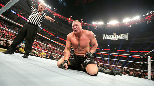 THE ONE. Brock Lesnar retains his WWE World Heavyweight Title. Photo from WWE.com